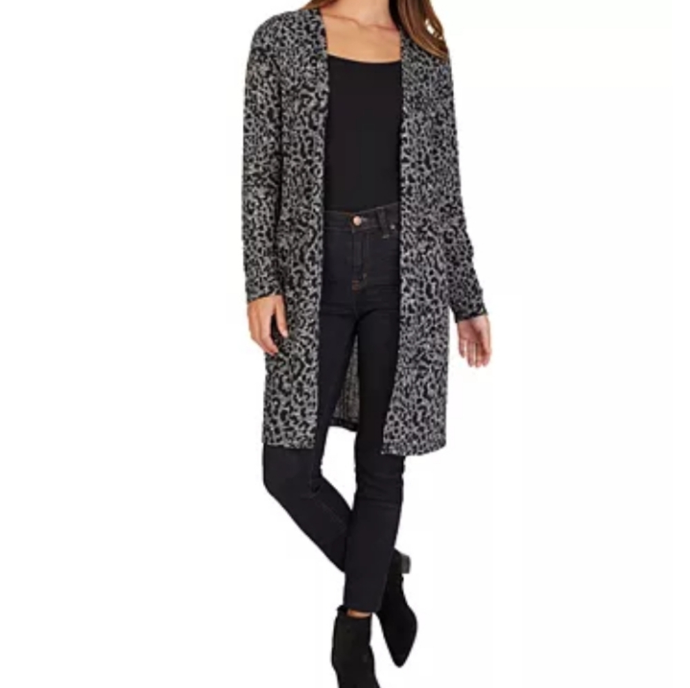 BCX Cheetah Print Cardigan